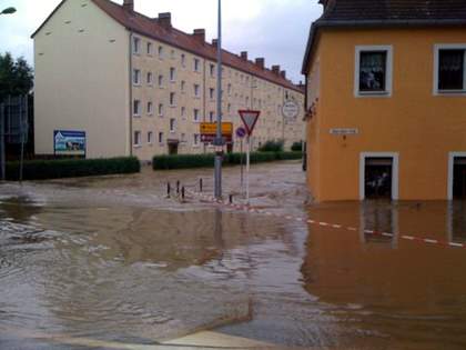 Hochwasser in Zittau am 7. August 2010