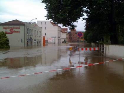 Hochwasser in Zittau am 7. August 2010