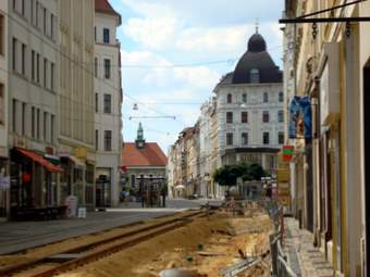 Asphalteinbau auf Berliner Strae