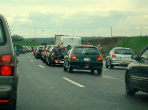 Baustellen auf der Autobahn A4