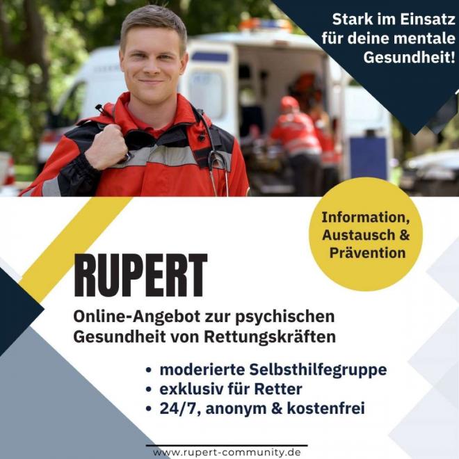 RUPERT schliet eine Lcke: Online-Service fr die psychische Gesundheit von Rettungskrften