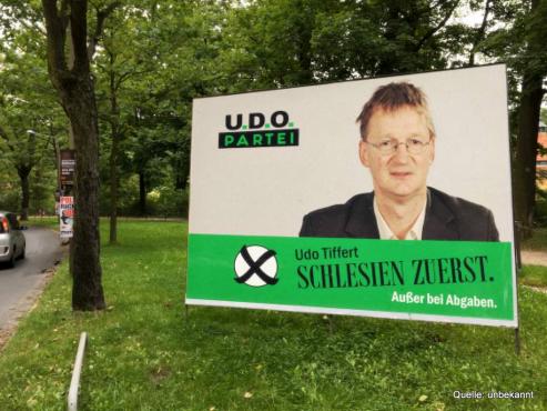 Wahlkampfplakate in Grlitz