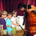 Orchesterprobe mit Kindergartenkindern des Kinderhauses "Sonnenschein"